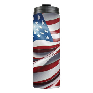 RED WHUE ABSTRAKT AMERICAN FLAG THERMOSBECHER