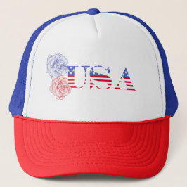 Red, Whund Blue Patriotic Baseball Cap Truckerkappe