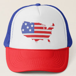 Red, Whund Blue Patriotic Baseball Cap Truckerkappe