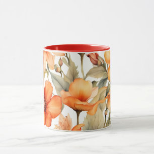 Red Wild Blume Tasse