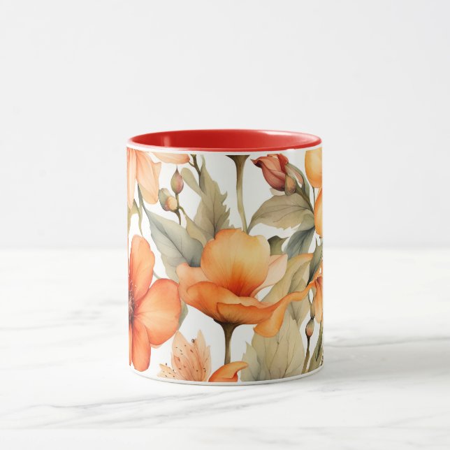 Red Wild Blume Tasse (Zentrum)