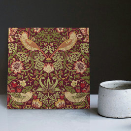 Red William Morris Strawberry Diief Wohngestaltung Fliese