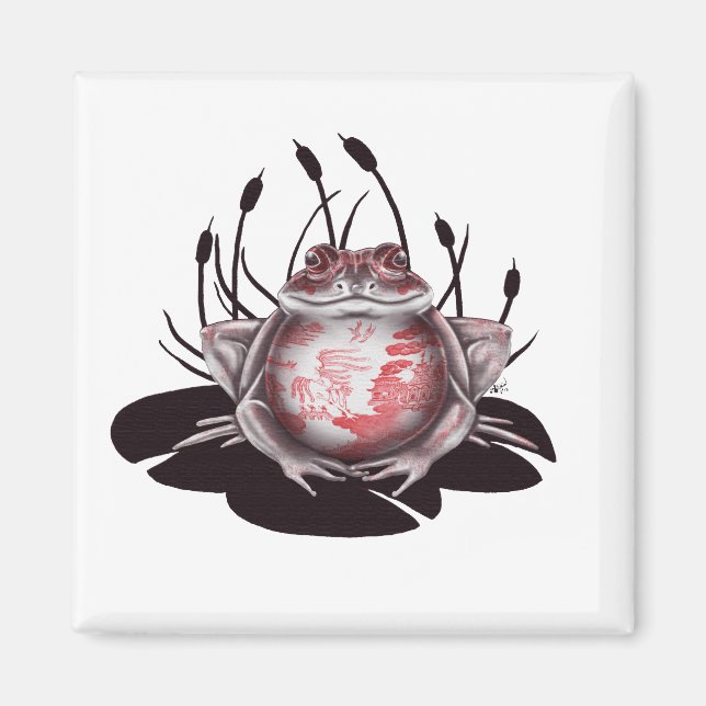 Red Willow Bull Frog Magnet (Vorne)