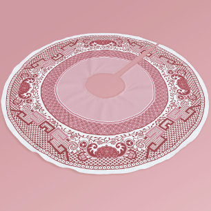 Red Willow Tree Skirt Polyester Weihnachtsbaumdecke