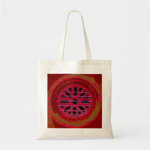 red window mandala tote bag tragetasche