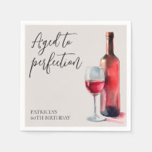 Red Wine Aged to Perfection 60th Birthday Party