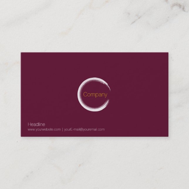 Red Wine Business Card Visitenkarte (Vorderseite)