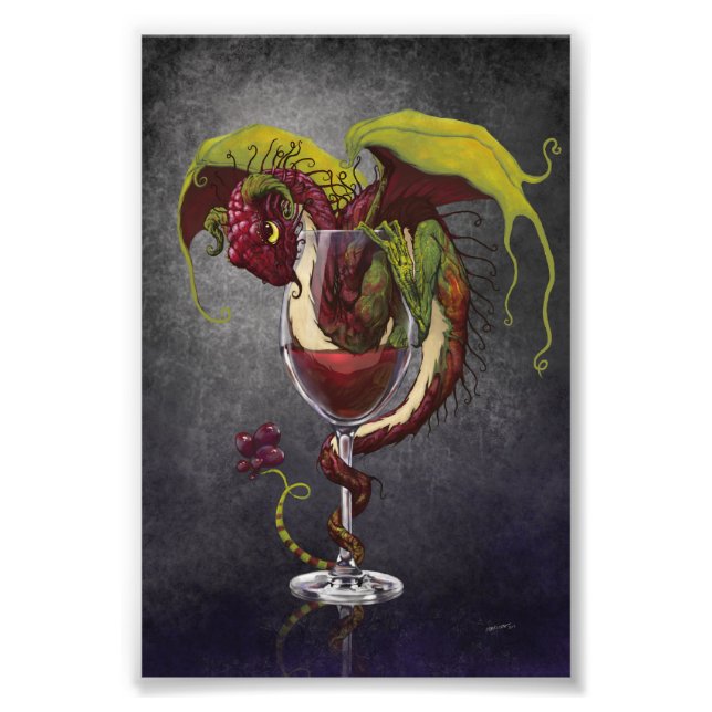 Red Wine Dragon 4x6 Print Fotodruck (Vorne)