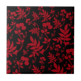 Red Wine Florah Design Tile Fliese