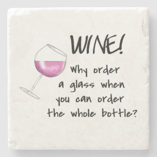 Red Wine Funny Word Sprichwort Party trinken Steinuntersetzer