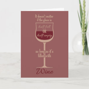 Red Wine Glass custom greeting card Karte