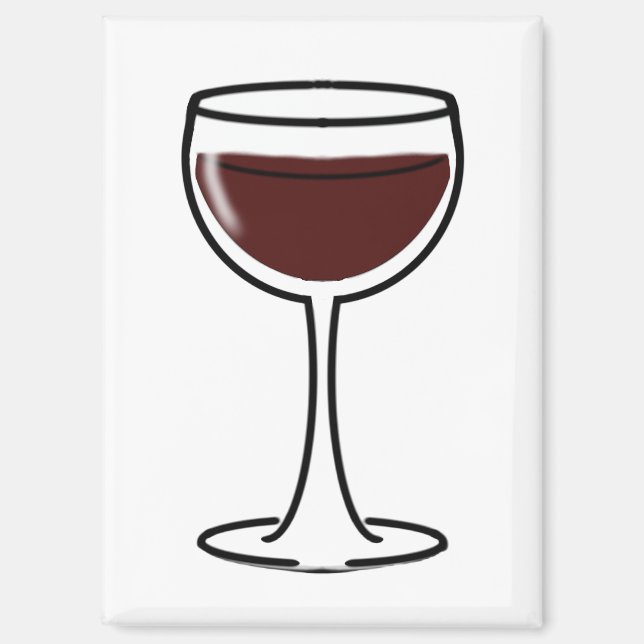 Red Wine Glass Magnet (Vorderseite)