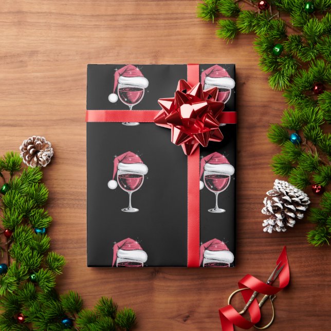 Red Wine Glass Weihnachten Weihnachten Weihnachten Geschenkpapier (Feiertagsgeschenk)