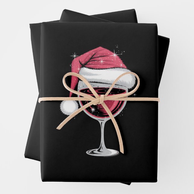 Red Wine Glass Weihnachten Weihnachten Weihnachten Geschenkpapier Set (Beispiel)