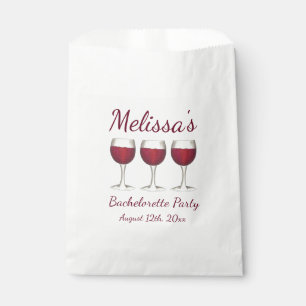 Red Wine Glasses Bachelorette Brautparty Party Geschenktütchen