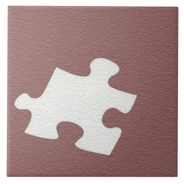 Red Wine Puzzle Piece Tile Fliese (Vorderseite)