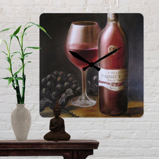 Red Wine Runde Wanduhr (Von Creator hochgeladen)