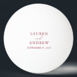 Red Wine Wedding Personalisiert Ping Pong Ball Tischtennisball<br><div class="desc">Herrliche rote Tischtenniskugel. Perfektes Geschenk für die Neuvermählten in Ihrem Leben!</div>