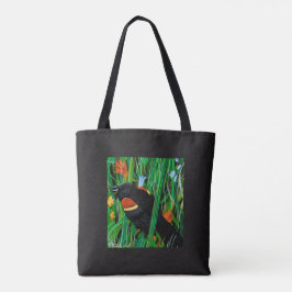 Red Wing Blackbird auf der ganzen Tasche