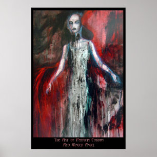 Red Winged Angel Poster