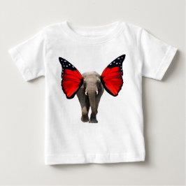 Red Winged Elephant Baby T - Shirt