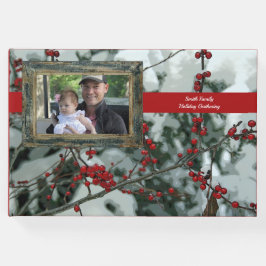 Red Winter Berries Weihnachtsgeschenk Gästebuch
