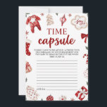Red Winter Christmas Baby Shower Time Kapselkarte Einladung<br><div class="desc">Red Winter Christmas Baby Shower Time Kapselkarte</div>