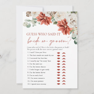 Red Winter Guess Wer sagte, es Bridge oder Game Einladung