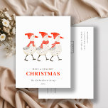 Red Winter Quacking Christmas Ducks Business-Logo Feiertagspostkarte<br><div class="desc">Wenn Sie weitere Anpassungen benötigen,  schreiben Sie mir bitte an yellowfebstudio@gmail.com.</div>