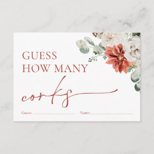 Red Winter rät wie viele Corks Spiel Begleitkarte