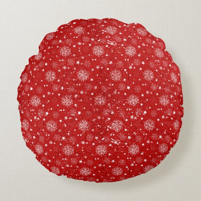 Red Winter Throw Kissen (Vorderseite)