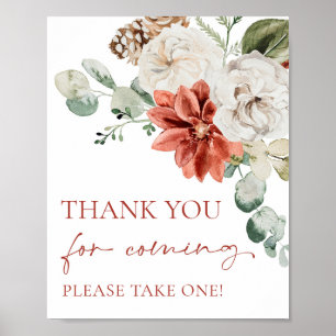 Red Winter Weihnachten Vielen Dank für Ihr Kommen  Poster