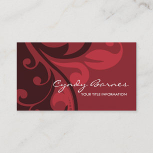 Red Wirbel Business Card Visitenkarte