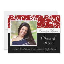 Red Wirbel Vines Foto Abschluss Ankündigung