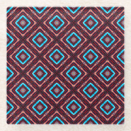 Red With Blue Diamond Glasuntersetzer
