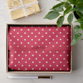 Red With White Polka Dots Seidenpapier