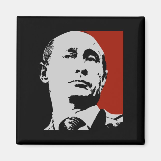 Red Wladimir Putin Magnet (Vorne)