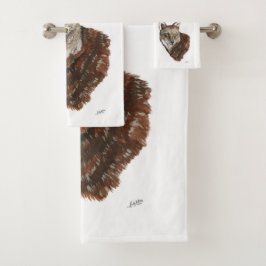 Red Wolf Badhandtuch Set