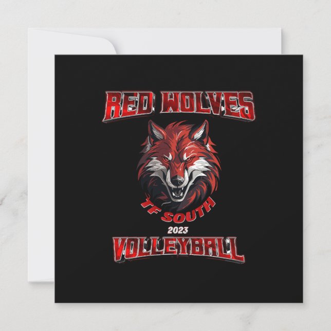 Red Wolf Einladung (Vorderseite)