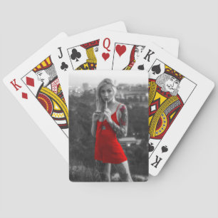 Red Woman Spielkarten