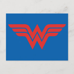 Red Wonder Woman Logo Postkarte