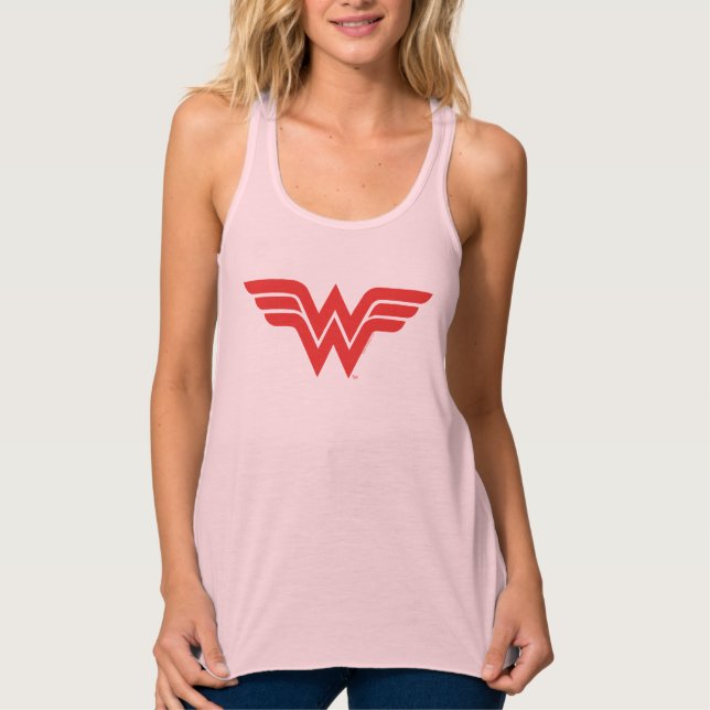 Red Wonder Woman Logo Tank Top (Vorderseite)