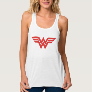 Red Wonder Woman Logo Tank Top