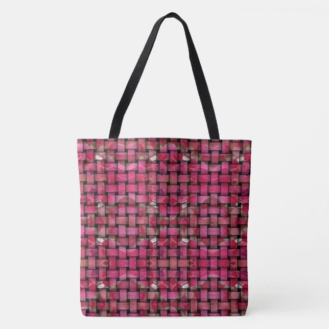 Red Woven Tote Tasche (Vorderseite)