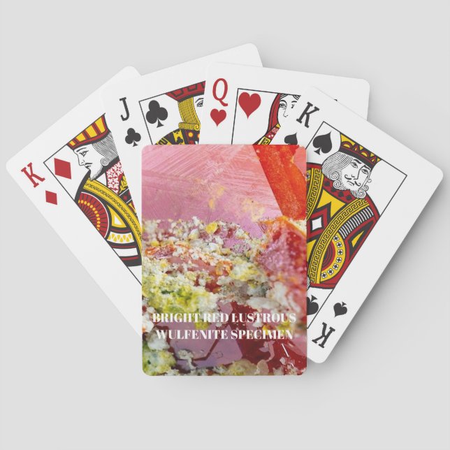 Red Wulfenite Crystal Spielkarten (Rückseite)