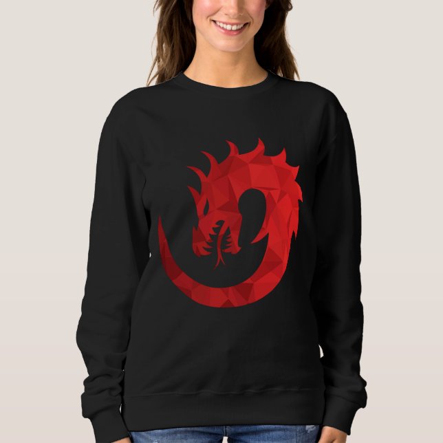 Red Wyvern Circle Gothic Sweatshirt - Dark Fantasy (Vorderseite)