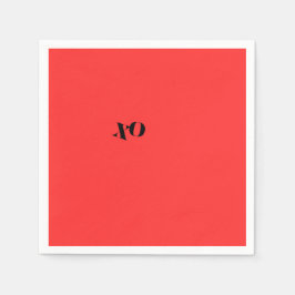 Red XO Napkins Serviette