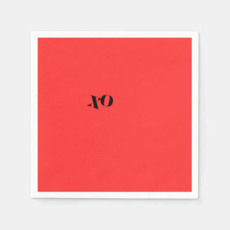 Red XO Napkins Serviette