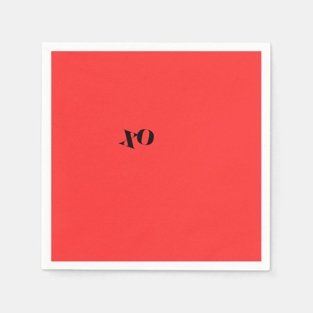 Red XO Napkins Serviette (Vorderseite)