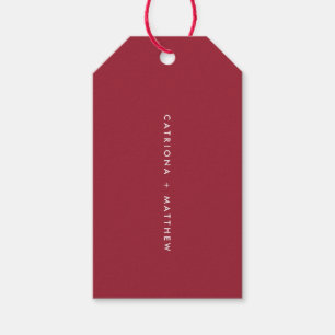 Red XOXO Script Moderne Kalligraphiebetitelung Geschenkanhänger